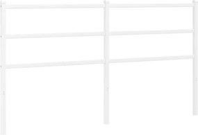 vidaXL Tăblie de pat de schimb metalică, alb, 150 cm