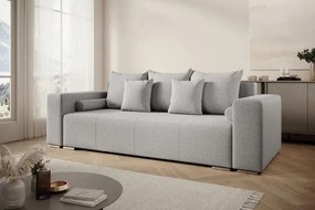 Canapea extensibilă dumonde cu ladă de depozitare si sezut confortabil din spuma high-density, Marbela New Grey 245x100 cm