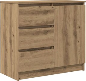 vidaXL Bufetă cu sertar Artisan Stejar 71x35x65 cm lemn prelucrat