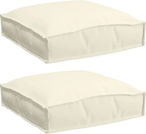 vidaXL Pernă 2 pcs Crem 40 x 40 x 8 cm Material Oxford