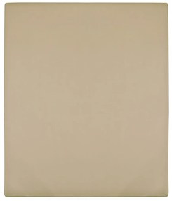vidaXL Cearșaf de pat cu elastic, 2 buc, gri taupe, 160x200 cm bumbac