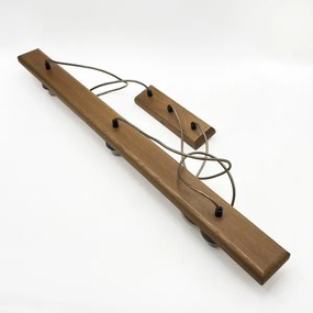 Lustră pe cablu AIDA 3xE27/15W/230V Ø 25 cm stejar/rafie