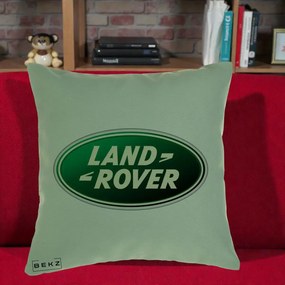 Perna Personalizata cu emblema Land Rover, 40x40 cm, Verde, Husa Detasabila, Perna Inclusa, BEKZ®
