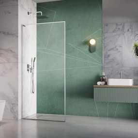 Paravan de dus tip Walk-in Radaway Modo F SL II crom-transparent 105 cm sticla securizata 8 mm stanga