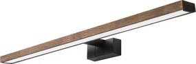 Brilagi - Iluminare pentru oglindă de baie LED WOODY MIRROR 3 în 1 LED/15W/230V IP44 negru/stejar/nucă