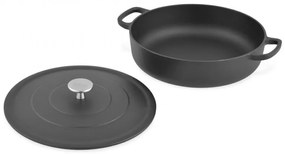 Cratita din fonta Royal van Kempen & Begeer, 4L, 28 cm, Emailata, Inductie, Neagra