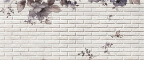 Tablou cu perete și buchet (120x50 cm)