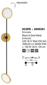 Aplica moderna dimabila cu 2 spoturi LED directionabile SCOPE