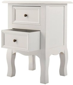 Set de 2 noptiere, alb