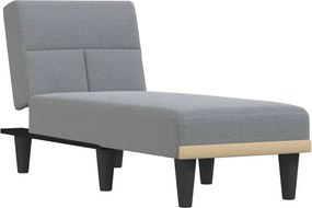 vidaXL Șezlong, gri deschis, material textil