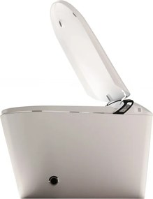 Smart WC 603 – Vas de Toaletă Inteligent cu Funcție Bideu Integrată, Deschidere Automată, Spălare Automată, Uscare cu Aer Cald, Dezinfectare UV, Încălzire Colac, Telecomandă, Ecran LED, Ceramica, Alb