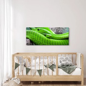 Tablou cu șerpi verzi (120x50 cm)