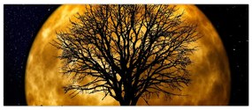 Tablou cu luna și siluete (120x50 cm)