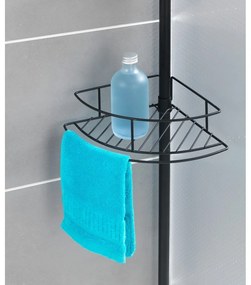 Raft telescopic de colț pentru cabina de duș Wenko Dolcedo, 23 x 31 cm, negru