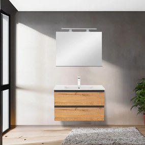 Dulap inferior Vario Forte 80 cu lavoar antracit-stejar