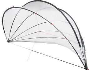 vidaXL Dom pentru piscină Manual Transparent 592 x 590 x 275 cm PVC