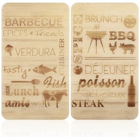 Protecții de aragaz 2 buc. din sticlă temperată 52x30 cm Barbecue – Maximex