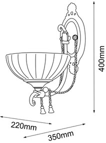 Aplică GRANADA 1xE27/10W/230V Amplex 8307