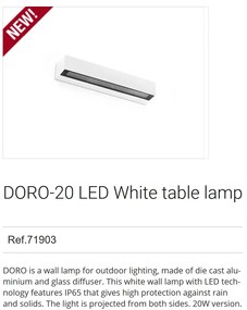 Aplica LED de exterior ambientala design modern IP65 DORO-20 alba