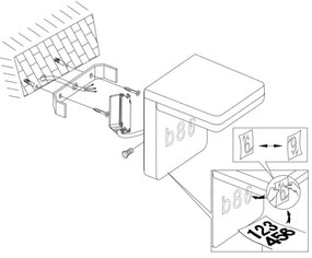 Eglo 98091 - LED Număr de casă AMAROSI LED/11W/230V IP44