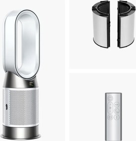 Purificator de aer 2in1 Dyson Purifier Hot+Cool HP1 544826-01, Incalzire/Racire, 50 W, 30 m2, 287 l/s, 10 viteze, Air Multiplier™, Wi-Fi, Bluetooth, Oscilatie, Alb/Argintiu