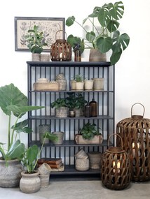 Etajera din metal, cu 3 rafturi, Antique Black