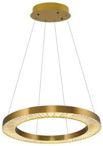 Lustră LED suspendată pe cablu JESI, 85W, 230V, 3000K, Ø 80 cm, bronz