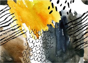 Tablou pe sticlă - Acuarelă abstractă (70x50 cm)