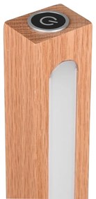 Lampadar negru/în culoare naturală LED (înălțime 115 cm) Bellari – Trio