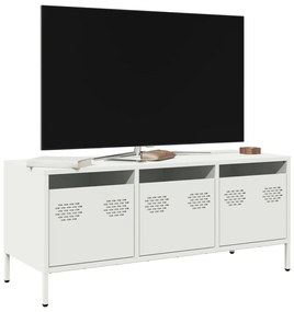 vidaXL Dulap TV, alb, 101,5x39x43,5 cm, oțel laminat la rece