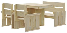 3096612 vidaXL Set mobilier de grădină, 4 piese, lemn de pin tratat