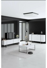 Măsuță de conferință Luxe White and Silver