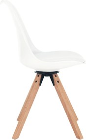Scaun pivotant elegant, alb, ETOSA