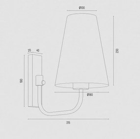 Aplica de perete design modern Safiano visiniu, auriu