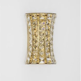 Aplica de perete LED auriu, cristale sticla CELYSIA