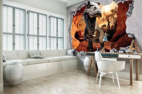 Fototapet - Gaură - dinozaur (152,5x104 cm)