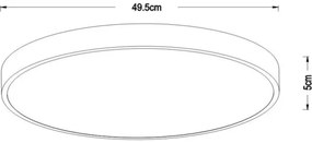 Plafonieră LED dimabilă Lucide 79185/50/02 UNAR LED/36W/230V auriu