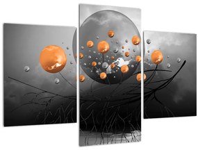 Tabloul cu bile portocalii (90x60 cm)