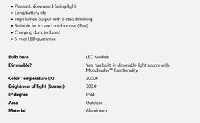 Veioza LED portabila de exterior design nordic IP44 Ellen To-Go Battery verde