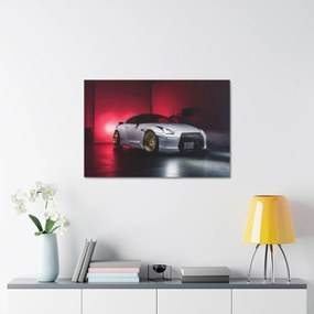 Tablou Canvas White Nissan GTR 120x80 cm