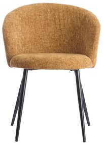 Set de scaune de sufragerie galben ocru 2 buc. din metal Radaja – Light &amp; Living