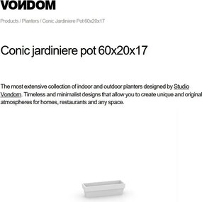 Set de 4 Jardiniere plante design decorativ exterior/interior CONIC JARDINIERE POT 60x20x17cm