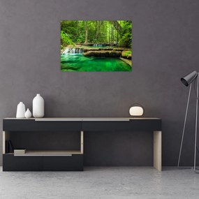 Tablou - Cascada Erawan din Kanchanaburi, Thailanda (70x50 cm)