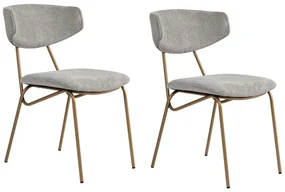 Set de scaune de sufragerie Nancy Grey and Gold, 2buc.