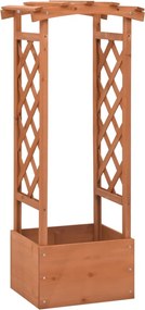 vidaXL Jardinieră cu spalier și arcadă, 49x39x117 cm, lemn de brad