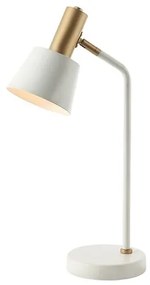 Veioza, lampa de masa design modern Bing alb, auriu