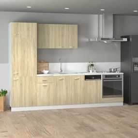 vidaXL Set dulapuri de bucătărie “Lyon” 7 piese stejar sonoma