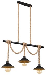 Lustra suspendata cu 3 pendule design industrial DIANA negru