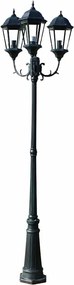 vidaXL Felinar Brighton cu 3 brațe 230 cm Verde închis/Negru