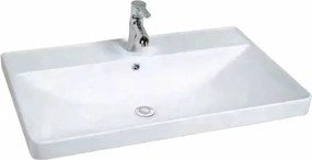 Lavoar pe mobilier Inter Ceramic finisaj alb lucios 80 cm